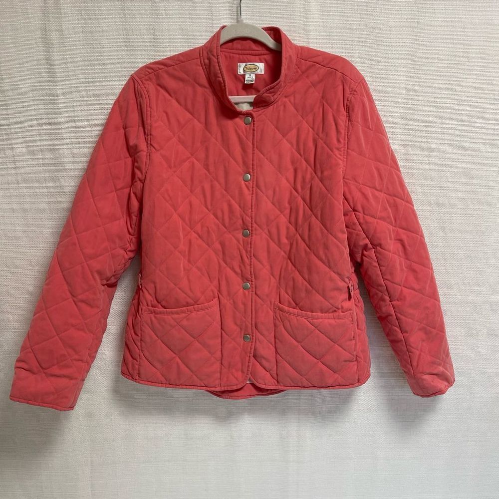 Talbots Quilted Jacket Pink/Salmon Sz M